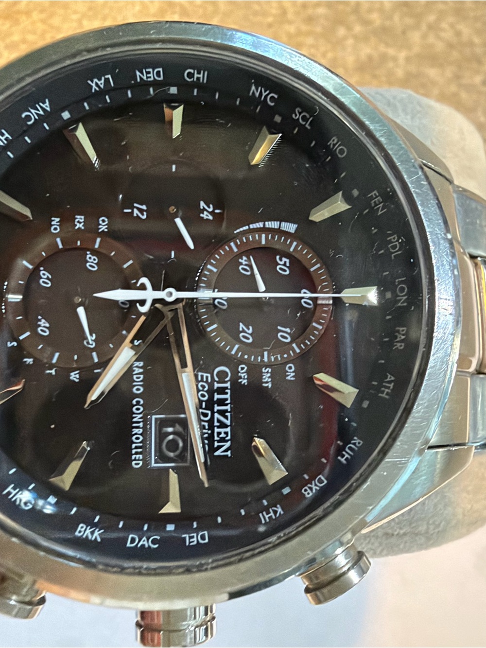 Citizen Men's Black Dial Stainless Steel Chronograph Watch